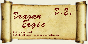 Dragan Ergić vizit kartica